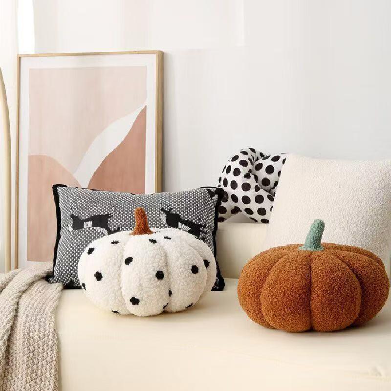 Soft Fufu Pumpkin Pillow, Bring Autumn's Warmth Home, Adorable Small Pumpkin Cushion, Perfect for Fall Decor, 1 Piece