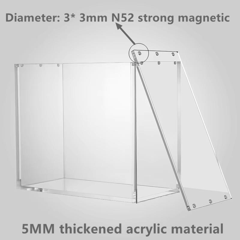 Stackable Acrylic Display Case, Compatible with Etb High-Quality Rectangular Storage Box, Magnetic Closure Design, Transparent Durable Organizer