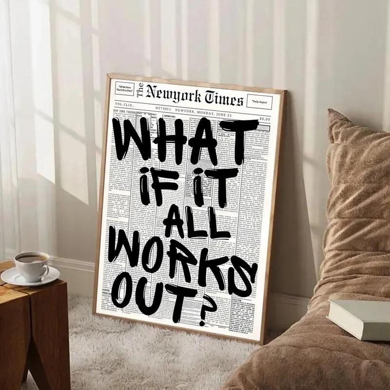 Heartfelt Inspirational Life Story W-What If It All Works Out Poster Lightfast self-adhesive posters ideal for gifting and adorning walls in bedrooms living rooms bars cafes and eateries high-def printing water-repellent safeguard