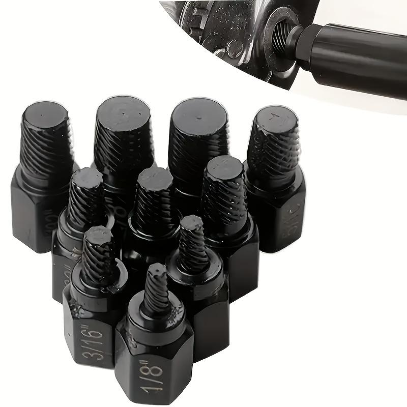 Heavy Duty Alloy Steel Screw Extractor Set – Stripped Screw and Broken Bolt Remover,Easy Out Drill Bit Kit with Anti-Slip Grip,High Hardness,Durable,Precision Removal Tool for Damaged,Hex,Phillips Screws,DIY,Automotive,Home Repair Use