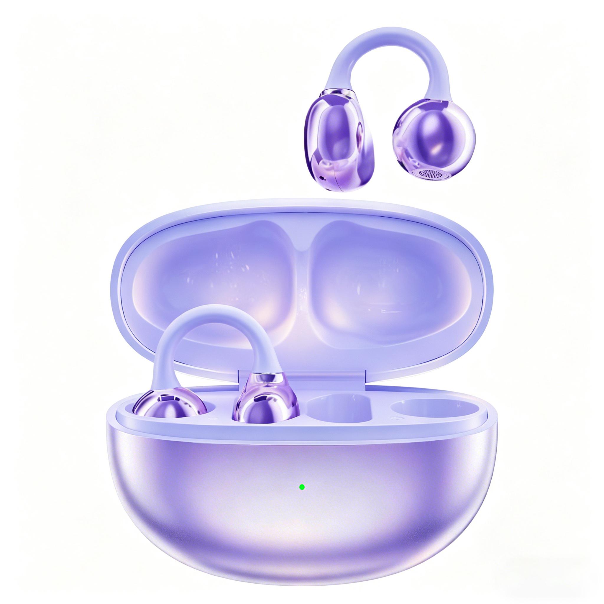 Open-Ear Wireless 6.0 Earphones for iPhone & Android, Bluetooth-compatible Ear Clip Headphones, Headset, Directional Sound, Pain-Free Fit, Multi Color Options