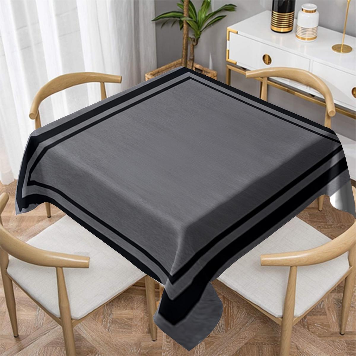 JIT 1pc 2D flat retro gray line pattern rectangular tablecloth, suitable for kitchen, living room, and dining table, kitchen accessory, party, room & outdoor decorative tablecloth, a tablecloth gift for friends, Rectangle tablecloth