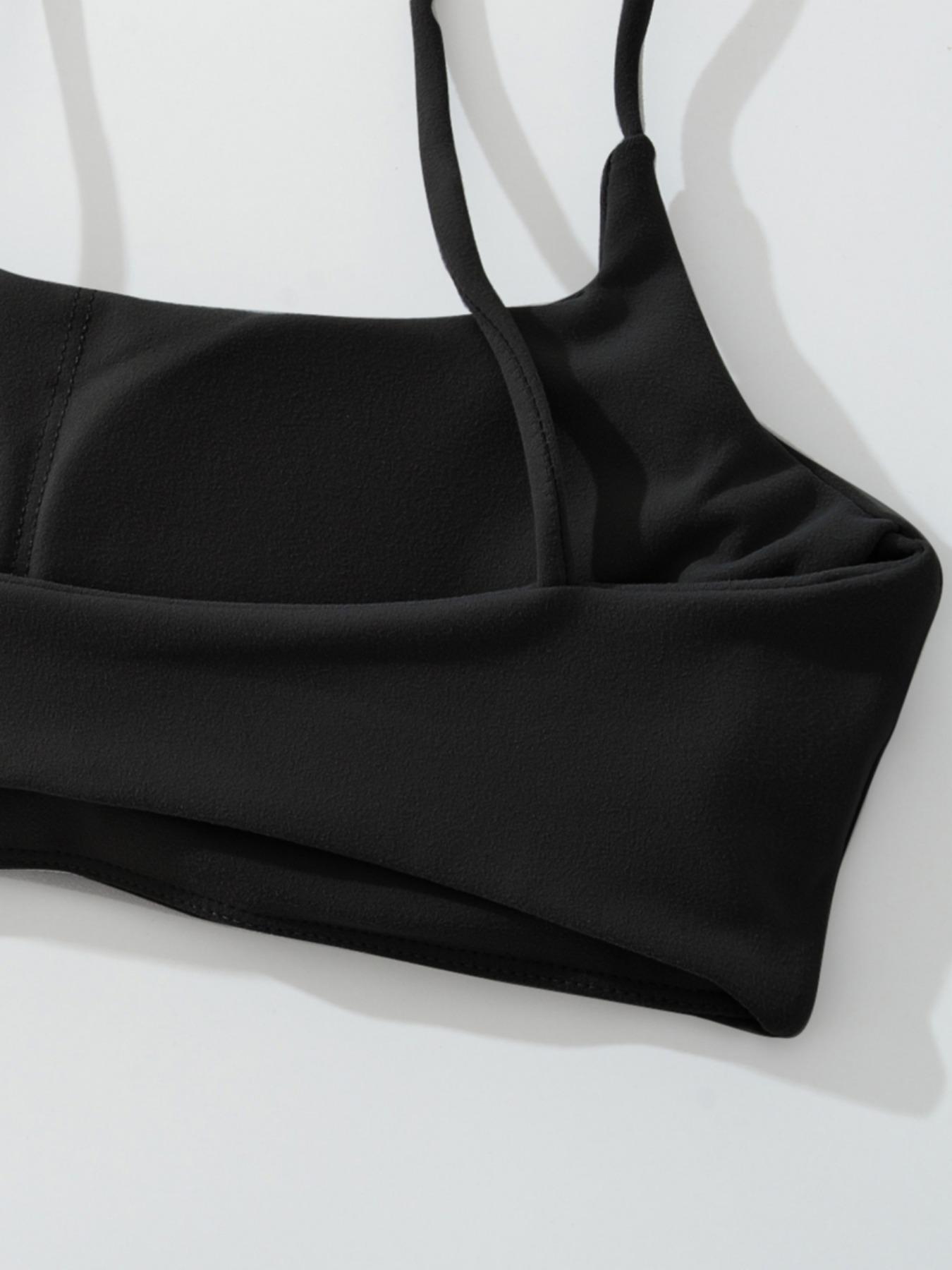 Women's High Elastic Breathable Plain Sporty Bra Set, Comfortable All-Season Casual Underwear, 5-Piece Pack, Wireless Design, Yoga Sports Bra