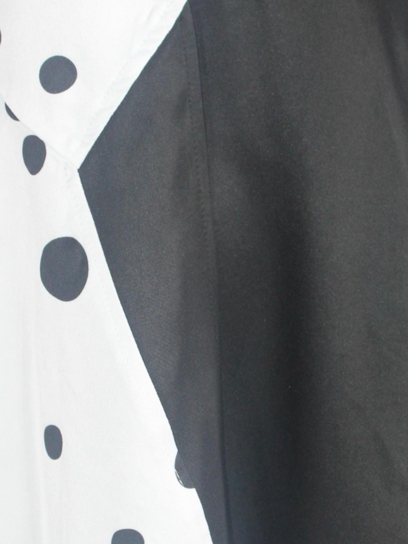 Movie 101 Loyal Dogs Cosplay Cruella De Vil Costume, Adult Stage Performance Dress, Ditsy Floral Slim-Fitting Romper