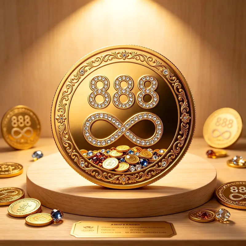 888 Infinite Wealth Coin, 'i Am Billionaire' Eagle Feng Shui Coin, Metal Material, Creative Gift, Place at Home or Office, Lucky Money Coin