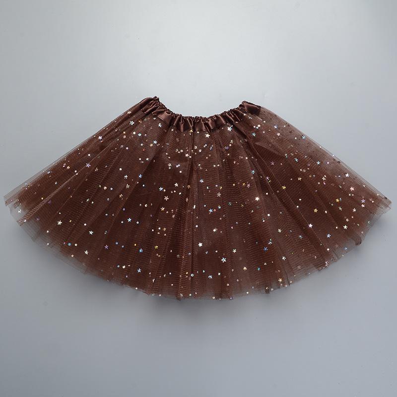 Girls Tulle Star Short Tutu Skirt Children Fancy Ballet Dancewear Party Costume Ball Gown Mini Skirt
