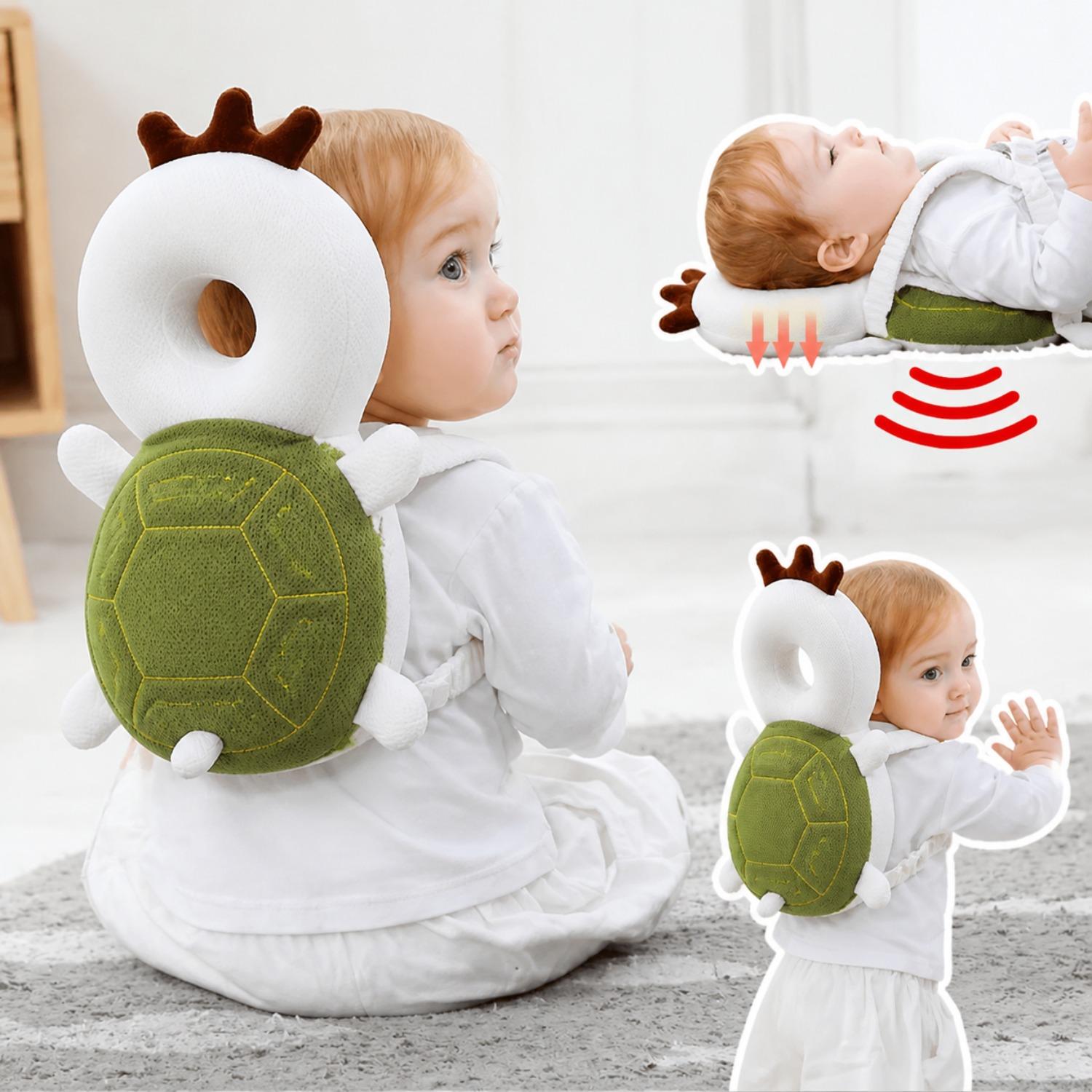 1pc Turtle Anti-Collision Backpack, Outdoor and Home Educational Protective Gear, Cute Turtle Backpack with Cross Strap, Breathable Summer Anti-Fall Pad for Early Education Materials for Walking Practice