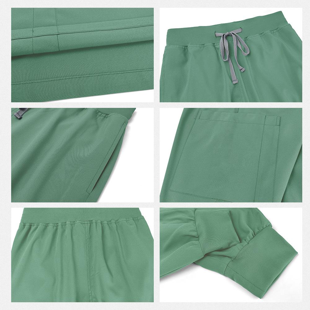 Women's Short Sleeve Quick-Dry Stretch Scrubs Care-related Scrub Suits and Gowns for Operating Rooms Suitable for Outpatient Clinics and Operation Assistance