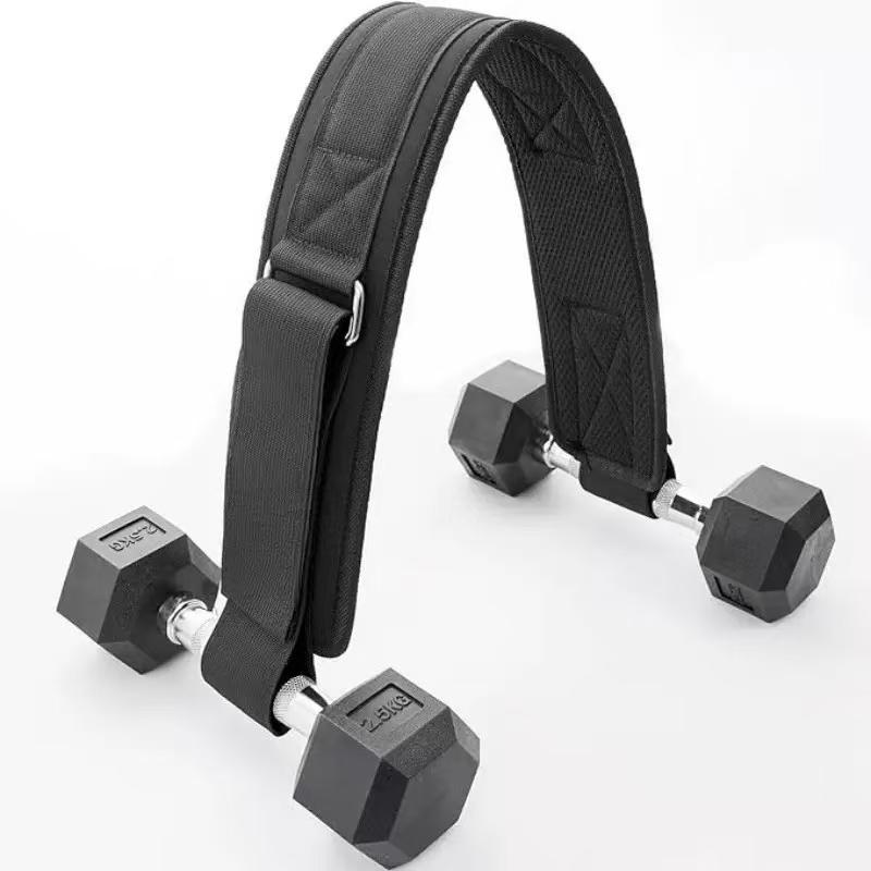 Exercise Hip Thrust Belt - Dumbbell Hip Thrust Belt, Thicken & Widen, Comfortable for Dumbbells, Kettlebells or Plates, Slip Padding, Gym or Home Workouts
