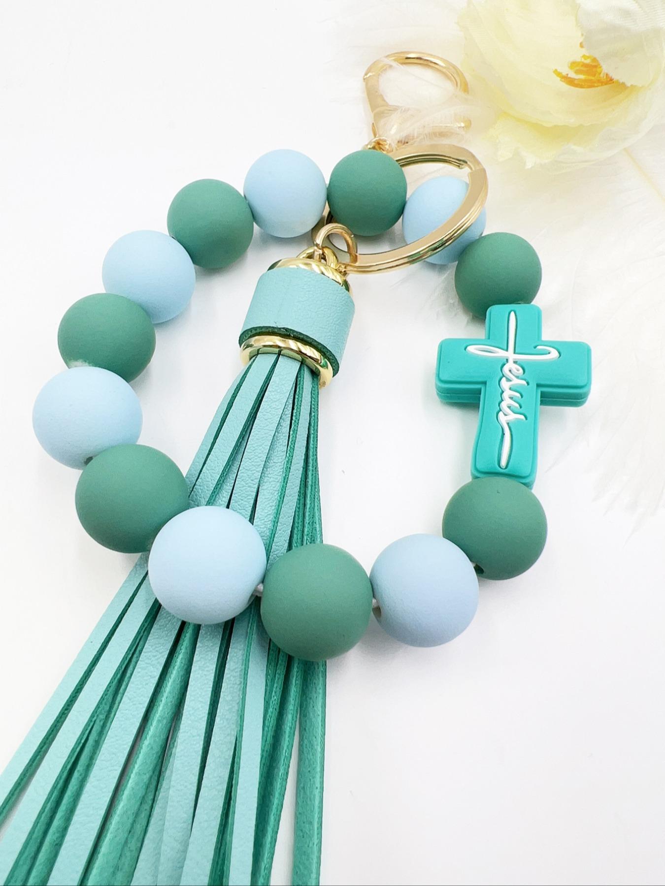 1 Piece Leopard Pattern Tassel Decor Beaded Keychain, Trendy Cute Jewelry for Women & Men, Fashion Accessories, Perfect Gift for Friends 1 Piece Leopard Pattern Tassel Decor Beaded Keychain, Trendy Cute Jewelry for Women & Men, Fashion Accessories, Perfect Gift for Friends