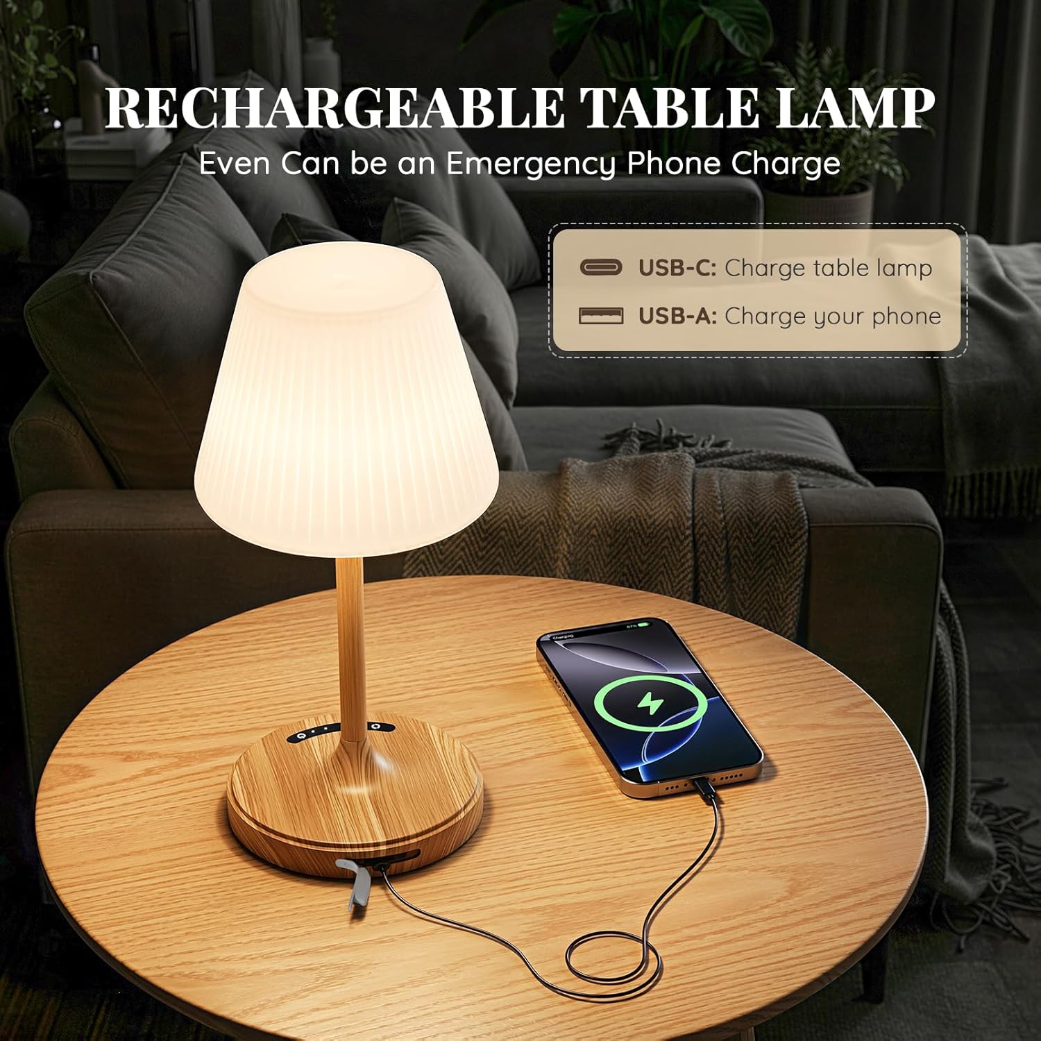 Shower Lamp Waterproof Bathroom Lamp for Inside Shower Bathtub, Rechargeable Cordless Table Lamp, with 4000mah Battery, Touch Dimmable Light, Small Relaxing Spa Night Lamp for Bedroom, Bathroom, Kitchen, Desk