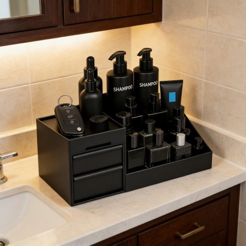 Cosmetics storage box, cosmetics display rack, perfume storage rack, lipstick storage box, suitable for storage and finishing of cosmetics, skin care products, office stationery, etc., bathroom accessories, room decoration, home ornaments