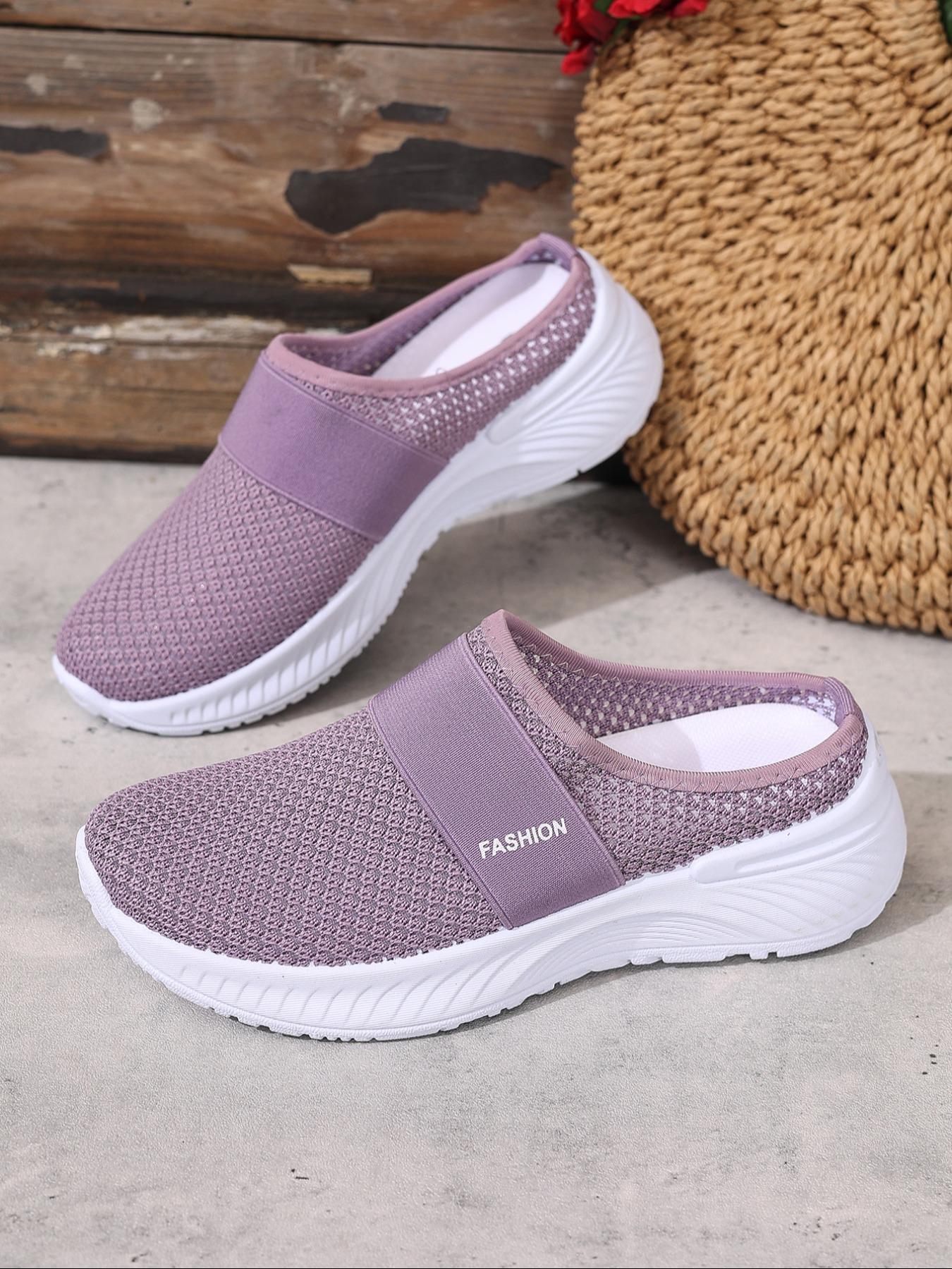 Women's Casual Slip On Lightweight Sneakers, Slip-On Style, Breathable Mesh Upper, Comfortable Fit for Spring Summer Beach Vacation Travel
