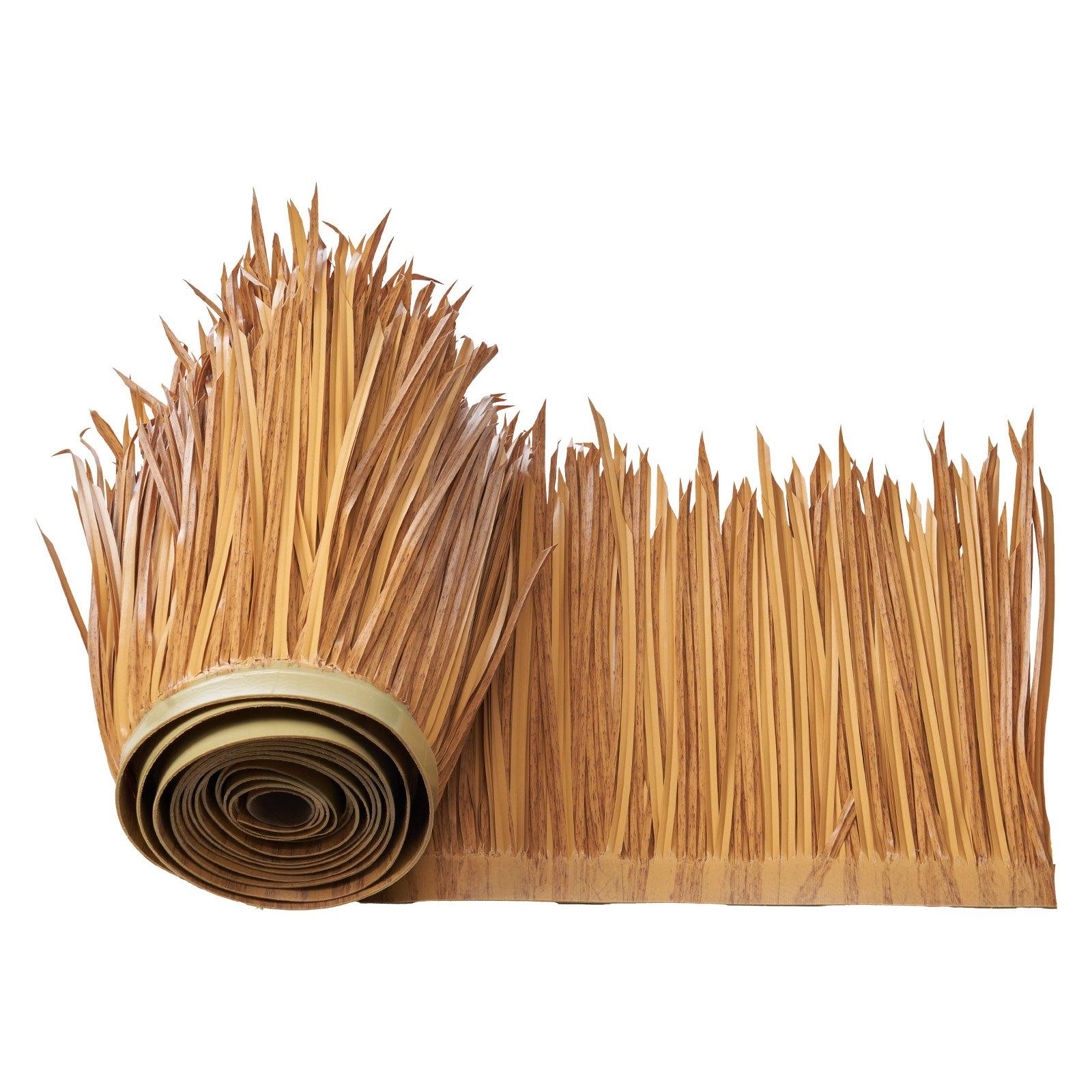 VEVOR PE Artificial Thatch Grass Roof Roll, 1.6x16.4 Ft (197x19.7 In), Mexican-Tiki Hawaiian Style, Waterproof, Fire-Resistant, 7.28 lbs, Patio/Pool Outdoor/Indoor Decor for Tiki Bar Hut Skirt, DIY Accent VEVOR PE Artificial Thatch Grass Roof Roll, 1.6x16.4 Ft (197x19.7 In), Mexican-Tiki Hawaiian Style, Waterproof, Fire-Resistant, 7.28 lbs, Patio/Pool Outdoor/Indoor Decor for Tiki Bar Hut Skirt, DIY Accent