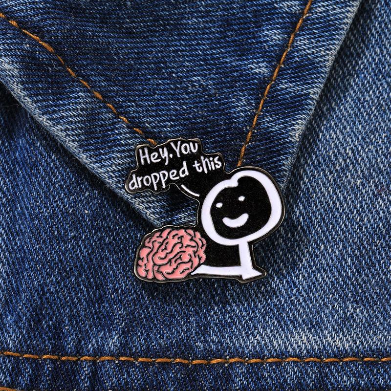 1pc Creative, Unique, and Quirky Letter Brooch/Collar Badge