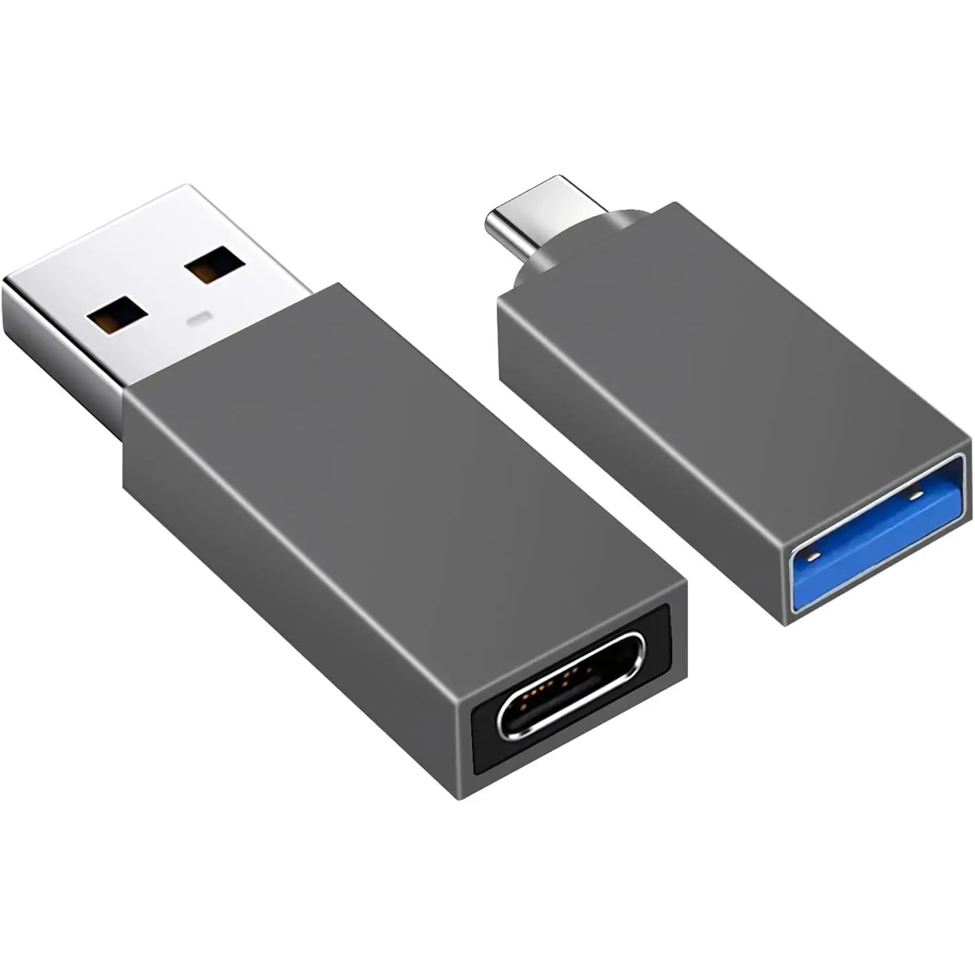 USB C Adapter - USB Male to USB3.0 Female OTG, Compatible with MacBook Air 2020/MacBook 12 inch/iPad Pro 2020 and , Dark Green (Pack of 2)
