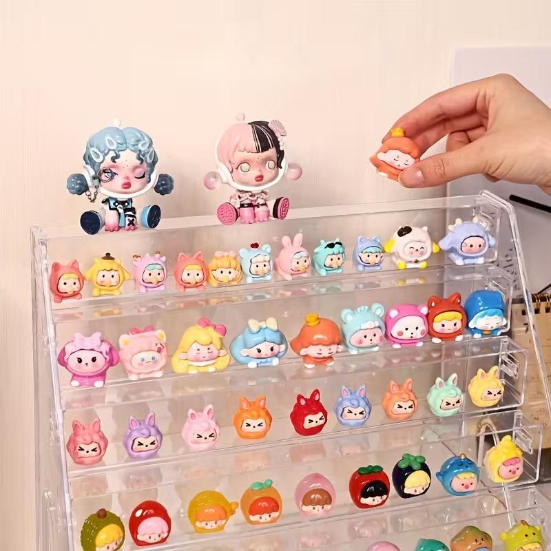 Acrylic Mini Display Box, Transparent Multi-Layer Desktop Storage Rack, display shelf, Toy and Gem Display Holder, Ideal Valentine's Day Gift