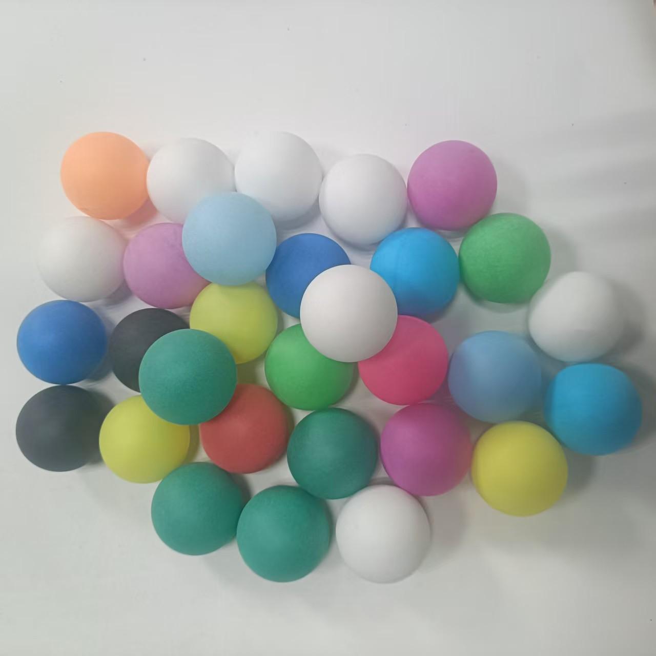 30 Colorful Matte Ping Pong Balls, Durable Elastic Plastic Balls for Christmas, Halloween Parties, Office Games, Fun Exercise