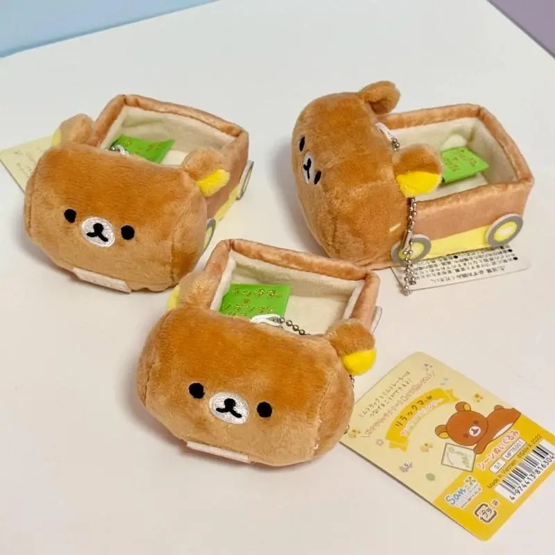 Rilakkuma Plush Car Charm Fits Rilakkuma Kawaii Doll Keychain Cute Bag Hanging Ornament Cartoon Bear For Birthday Festival Gifts