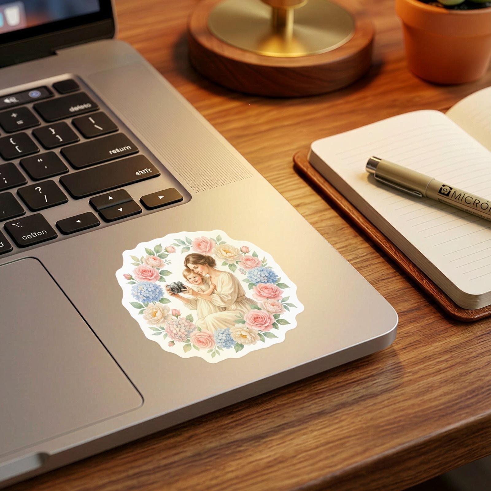 New watercolor Mother's Day floral stickers with motherly love theme, 50 sheets Ins-style gift packaging decoration stickers