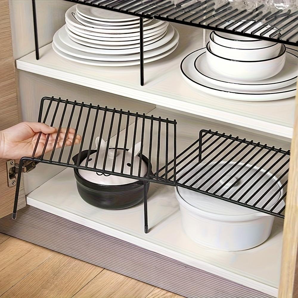 Expandable Metal Storage Rack for Kitchen Counter & Cabinet, Non-Slip Multi-Functional Organizer for Spices, Cookware and More, Sturdy Construction, Ideal Mother’s Day Gift
