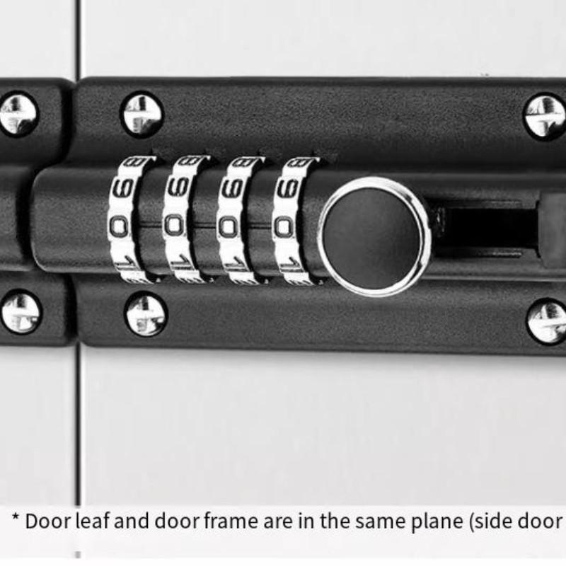 Password Lock Bolt Latch Waterproof Rustproof Hook Wood Door Security Anti-Theft Zinc Alloy Combination Lock, Sturdy Lock, Durable & Easy Install