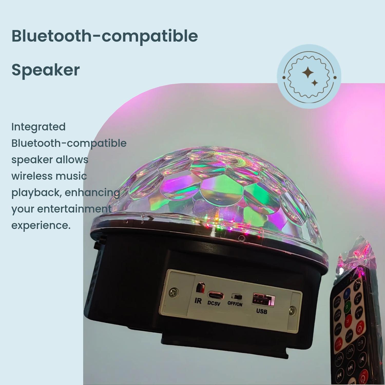 Disco Stage Star Projector Galaxy Night Light with Bluetooth-compatible Speaker, Remote Control, Dimmable, Perfect Gift for Kids and Adults