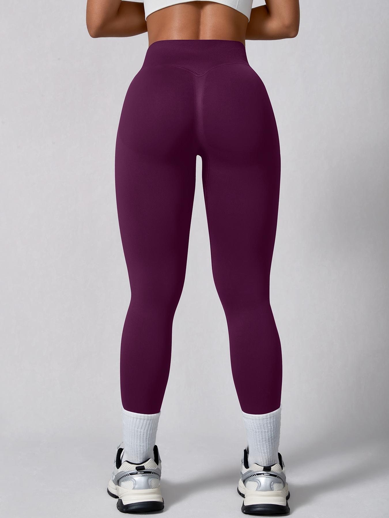 Women's Seamless High-Waisted Sporty Leggings, Gym Fitness Leggings, Tight-Fitting Knit Fabric, Butt-Lifting Yoga Pants for All Seasons, Seamless Workout Leggings