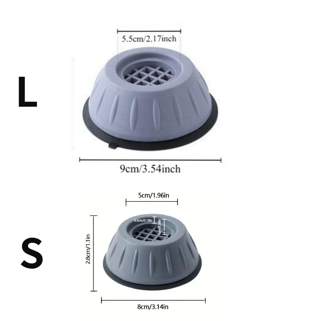 4Pcs Anti Vibration Feet Pads Rubber Mat Slipstop Silent Dampers Stand Universal Washing Machine Refrigerator Furniture Foot Pad