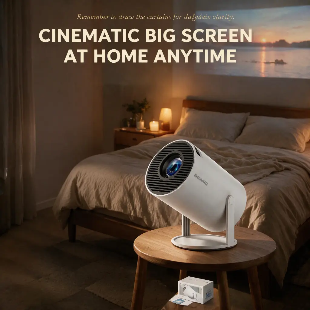 HY300 Portable Projector, US Warehouse Stock, Wireless Screen Mirroring, Built-in Speaker, 130-inch Projection Range, Daily Leisure Gift #TikTokShopBackToSchool