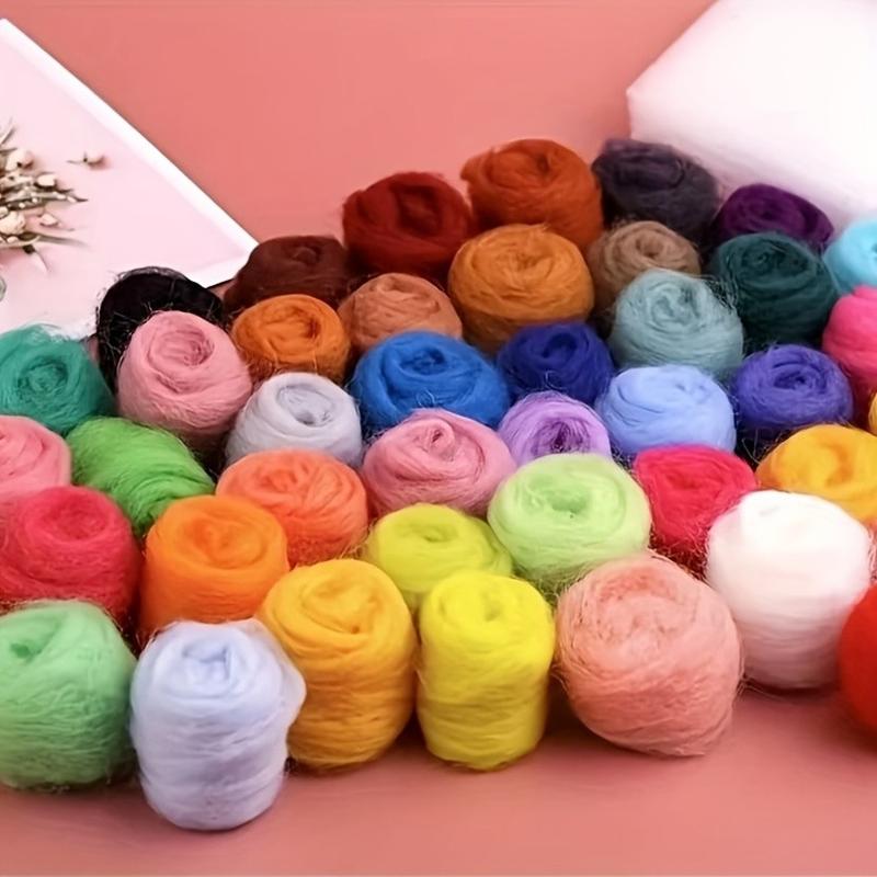 54-Piece Needle Felting Kit + Tools, Beginner Wool Felt Set, Includes Instructions for Making Animals, DIY Craft Supplies, Diy Handmade Craft