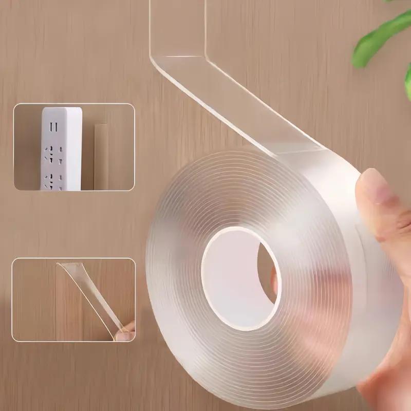 [Holiday Haul] Ultra-strong Double Sided Adhesive,Nano Tape Transparent Reusable Waterproof Tapes Heat Resistance Bathroom Home Decoration-9.85FT