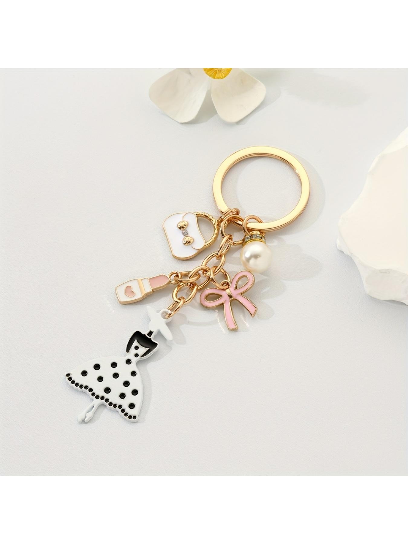 1pc, Modern Lipstick Bag, Keychain, Cute Retro Keychain, Ring, Wallet Bag, Backpack, Charming Earplugs, Box Lid Additions