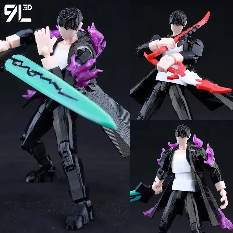 9L 3D Printed Lucky T13 Dummy 13 Movable Solo Leveling Sung Jin-Woo Shapeshift Action Figures Mannequin Korean comics Toys Gifts