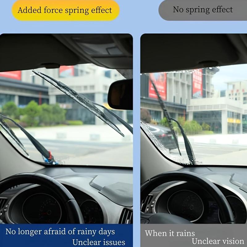 Windshield Wiper Arm Pressure Spring Booster - 2 Pack Practical Assistive Spring Wiper Arms, Enhance Wiper Performance, Easy Install, Improved Visibility in Rain/Snow (2 Packs)