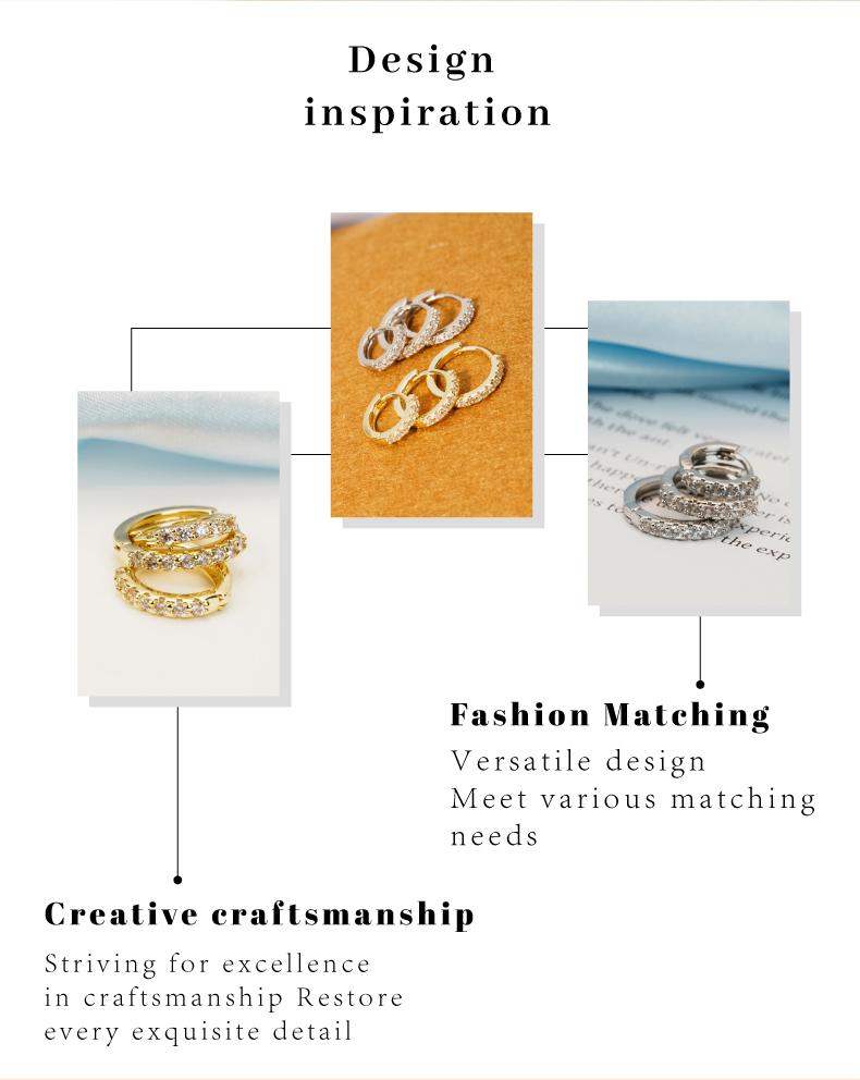 GGIRL 18K Gold Plated Copper Hoop Earrings Set with Cubic Zirconia Huggies for Women Daily Wear Party Accessory Trendy All-Match Exquisite Design Fashion Jewelry Gift for Holiday Haul Christmas Birthdays Anniversaries