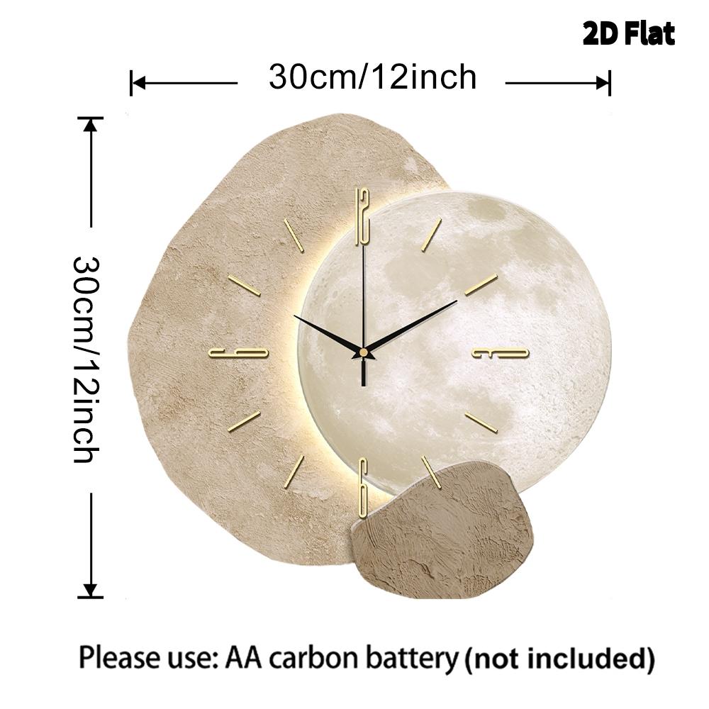 Creative Planet Decorative Wall Clock, Ultra-Quiet Sweep Movement, No Tick-Tick Sound, Perfect for Living Room, Bedroom, Office, Kitchen, Home Decor