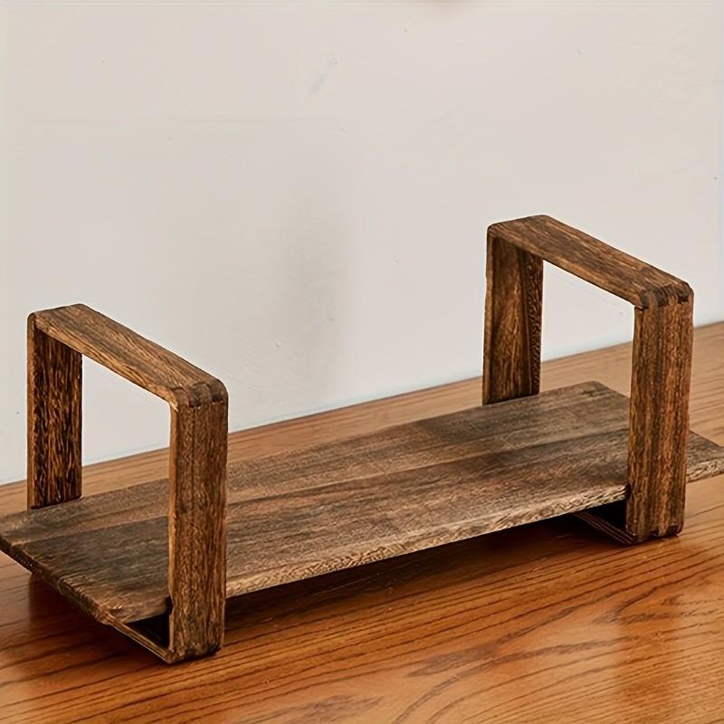 Wooden Desktop Bookshelf Organizer for Office & Home, Multi-Level Storage Rack, Easy Assembly