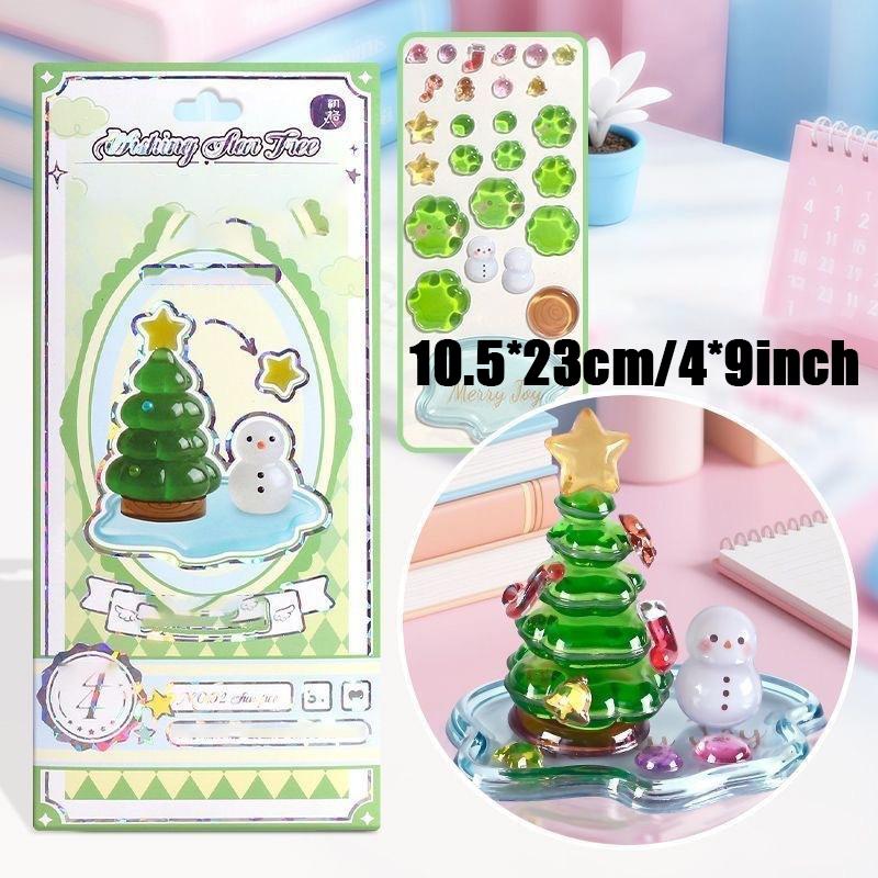 3D Puffy Stackable Stickers, Kawaii Cartoon Embossed DIY Craft Sticker for Adults, Solid & Squishy