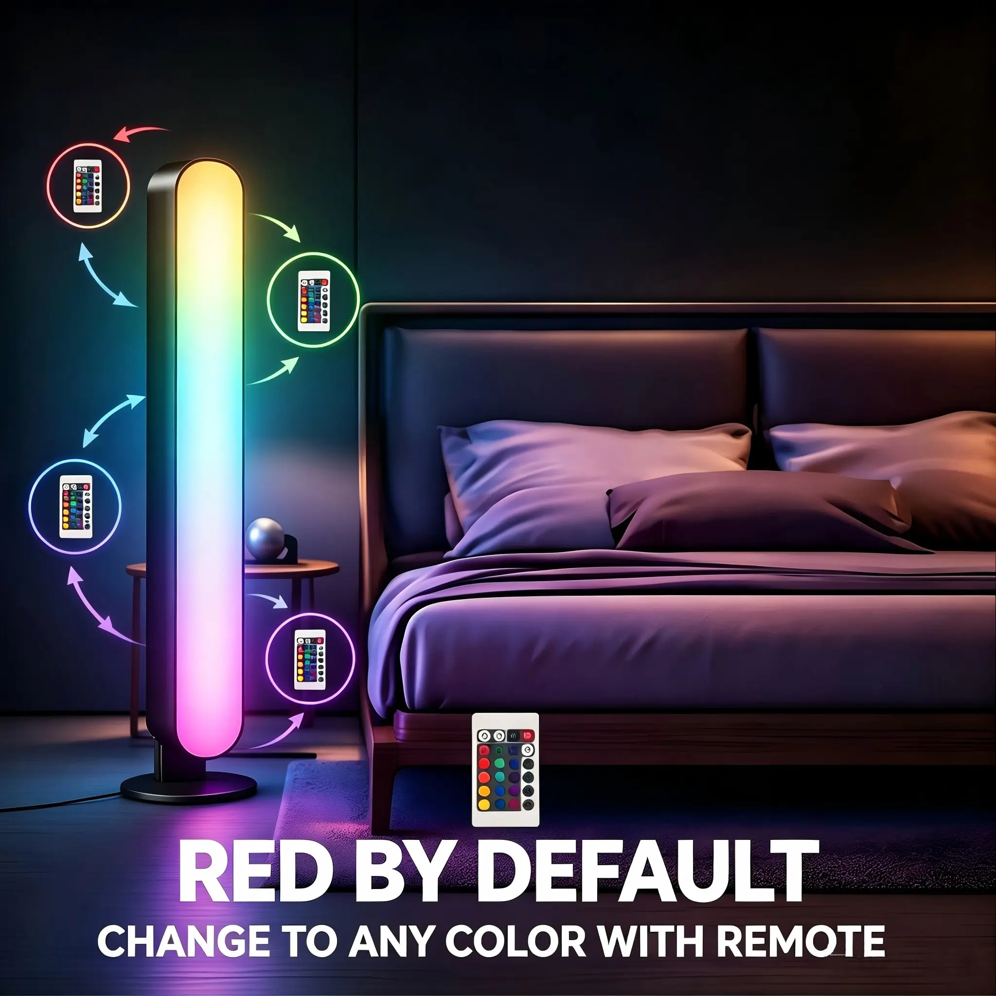1PC RGB Gaming Atmosphere Light Bar, Cyberpunk Style, Music Sync Remote Control, USB Powered LED Desk Lamp, Ideal for Game Table, Computer Monitor, TV, Bedroom Decor, Led Atmosphere Lights