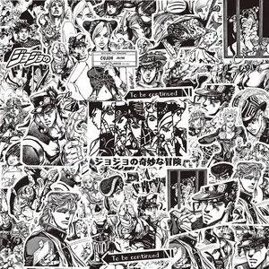 10/30/77pcs JoJo's Bizarre Adventure Black White Anime Stickers Waterproof Graffiti DIY Notebook Phone Bike Cool Cartoon Decals