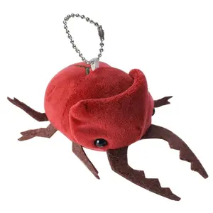 Plush Insect Toy for Carkey Pendant Beetle-Doll Insect Plush Pendant Cartoon Keychain Children Backpack Ornament