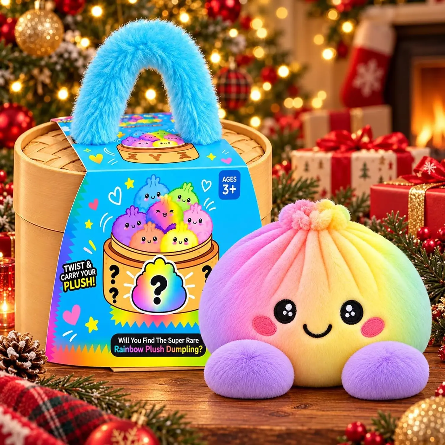 Adorable Soft Plush Dumpling Adult Gift, Cute Dumpling Stuffed Animal, Surprise Blind Box, Festive Holiday Present, Christmas Decoration