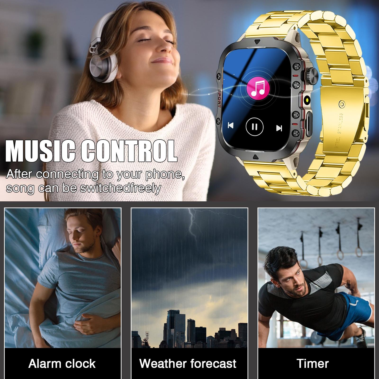 Smart Watchwith LED Light, Wireless Calling & Support Call Function ...