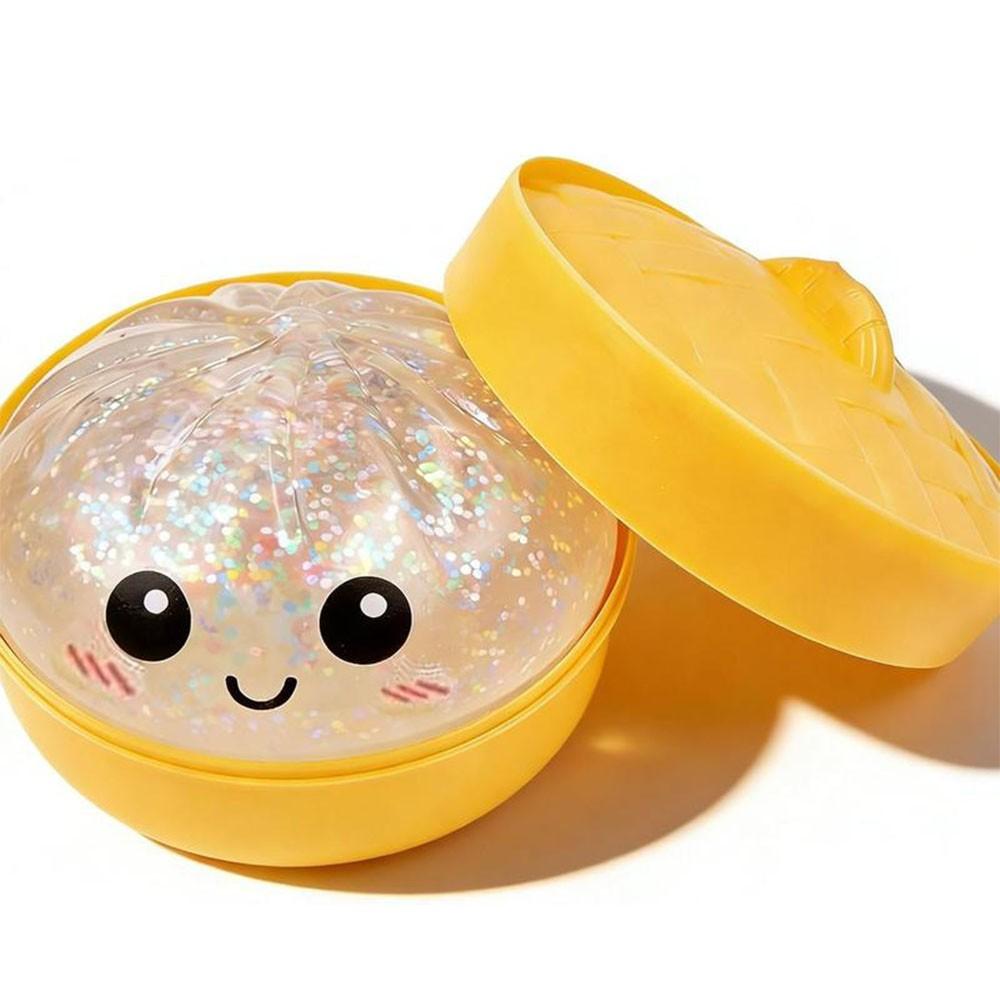 Simulation Steamer Baozi Stress Relief Toy, Colorful Smile Face, Quick Rebound, Large Baozi, Fun Squeeze Toy for Relaxation