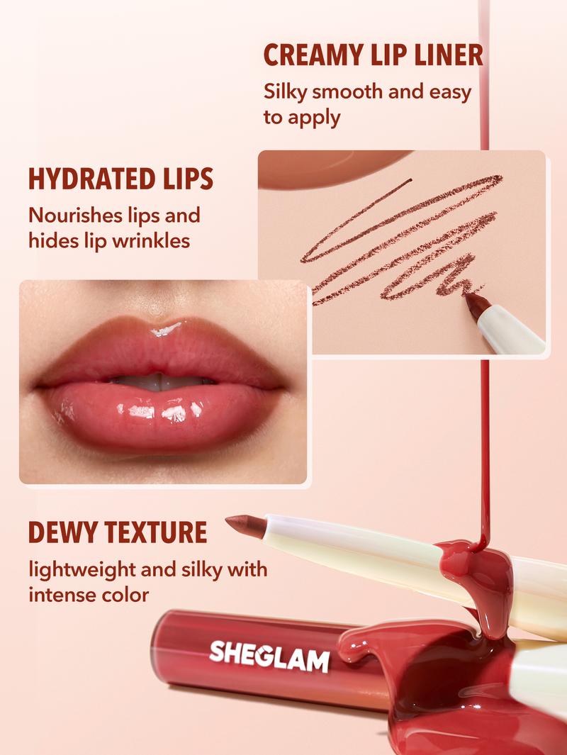 SHEGLAM Lip Rules Liner & Gloss Pen-Play Fair Makeup Lipliner