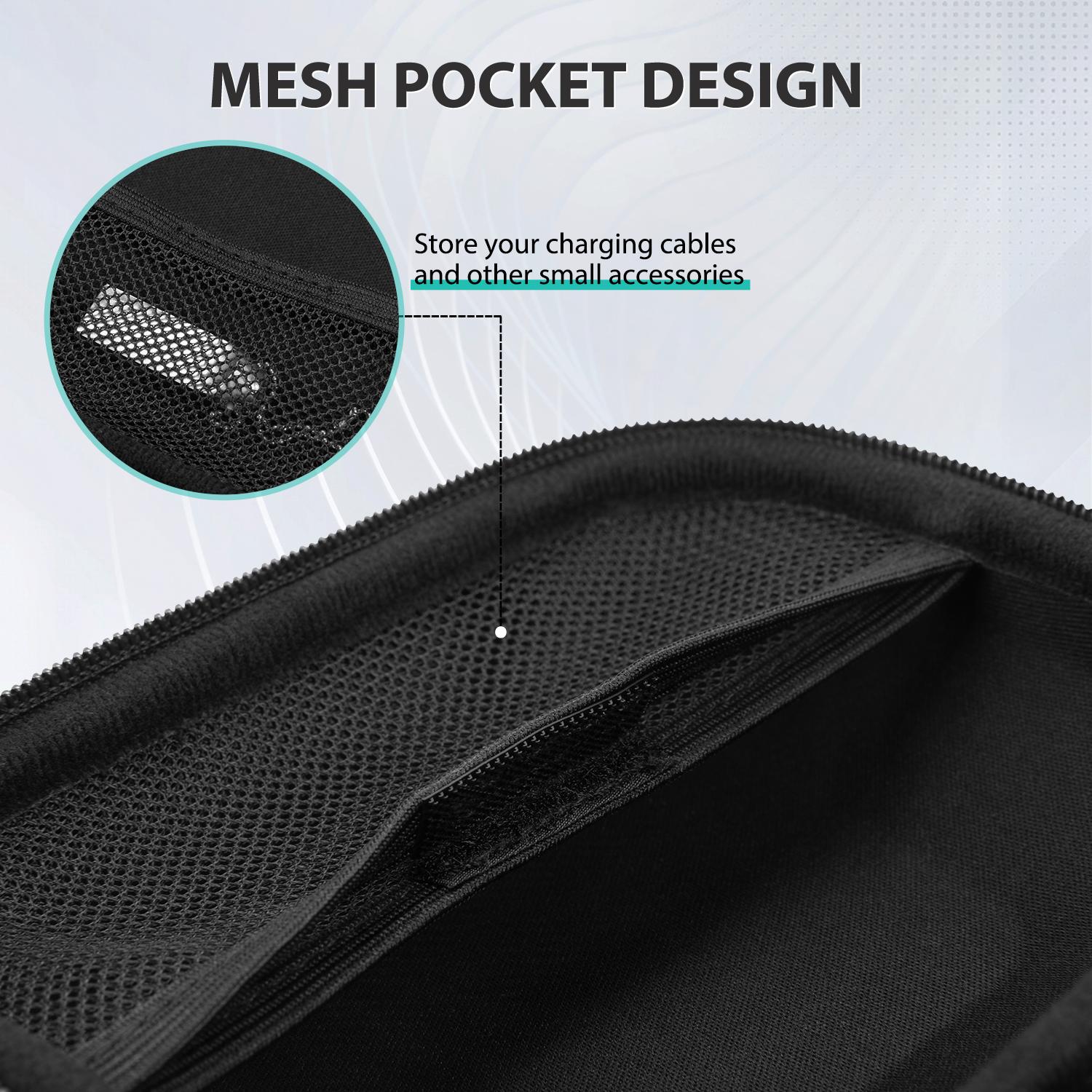 FUNLAB Switch Pro Controller Case Compatible with Nintendo Switch/PS5/Xbox Controller, Portable Travel Carrying Case, Hard Shell EVA Protective Controller Case - Black