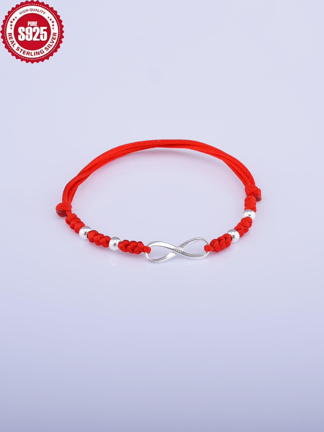 Women's 925 Silver Color Lucky Charm Bracelet Bangle, All-Season Jewelry Accessory, Elegant Design for Women & Girls