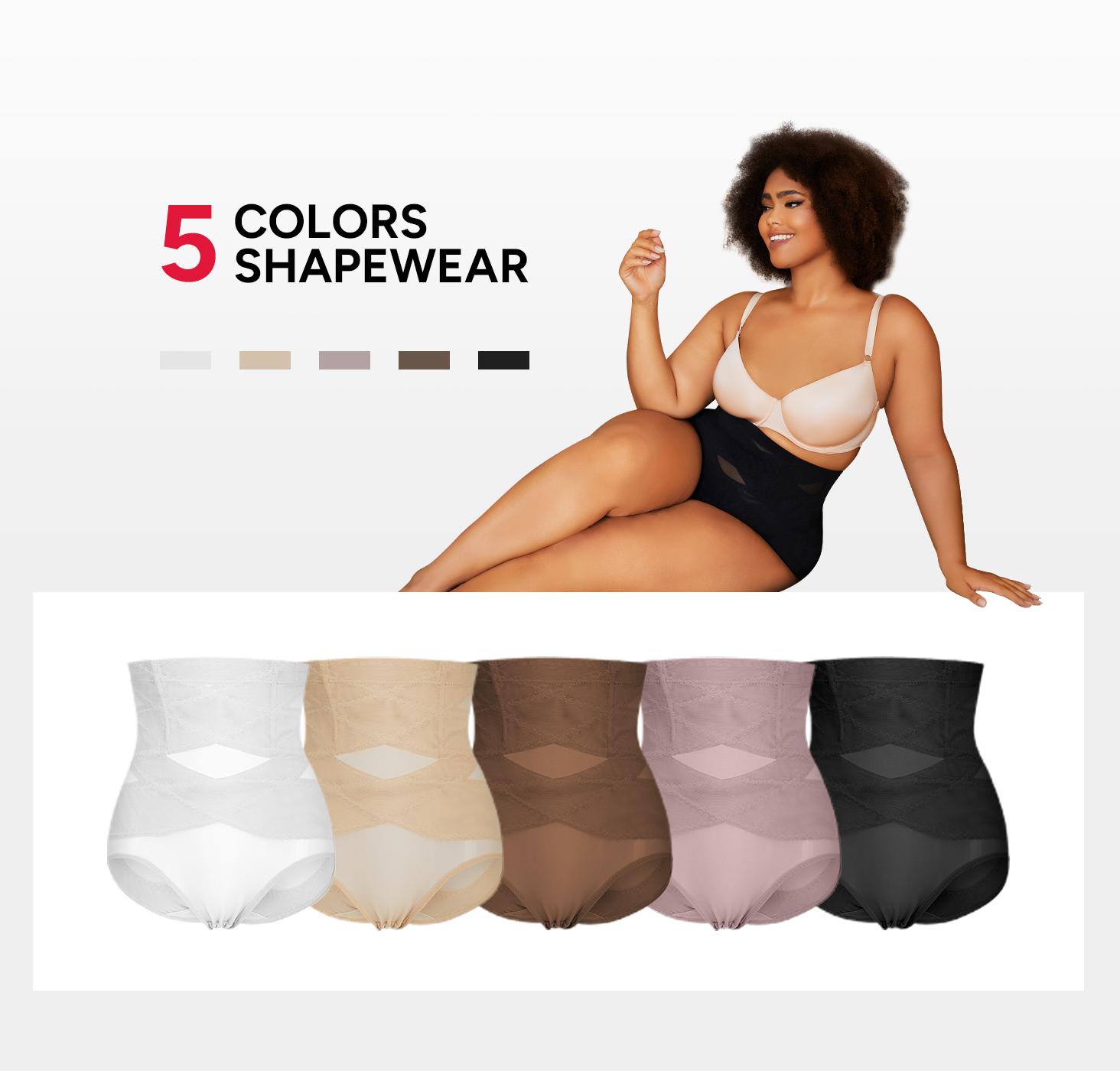 Nebility Women Hi-Waist Double Core Shaping Panty Basic Compression Womenswear Highwaist Tummy Control