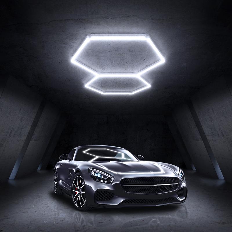HYPERLITE offers Hexagon Garage Lights, a hexagon led lights Ceiling system designed for Grid Systems. These lights emit a Cool White light, ideal for Car Detailing Garages, Basements, Barbershops,Adjustable Lighting Options,Jumpstart newyear HYPERLITE offers Hexagon Garage Lights, a hexagon led lights Ceiling system designed for Grid Systems. These lights emit a Cool White light, ideal for Car Detailing Garages, Basements, Barbershops,Adjustable Lighting Options,Jumpstart newyear